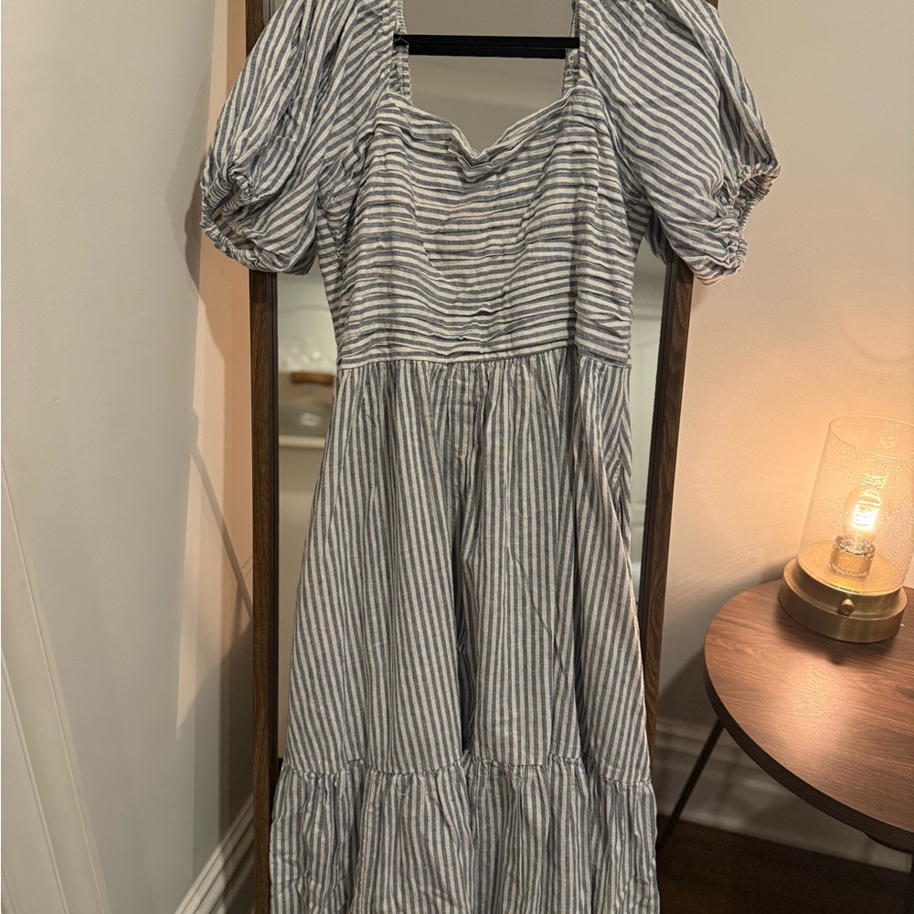 Abercrombie & Fitch Blue Striped Women's Dress - Picture 2 of 5